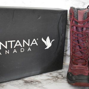 Santana Canada Womens Topspeedtall Bordeaux Boots Waterproof SIZE 10